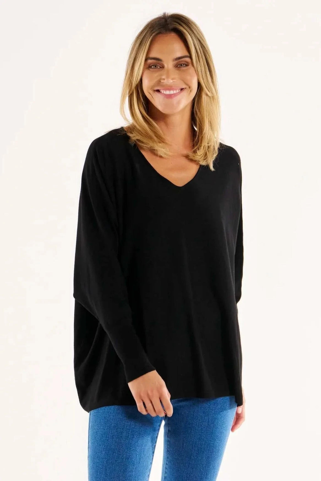 Destiny Knit Jumper - Black Jumper Betty Basics 