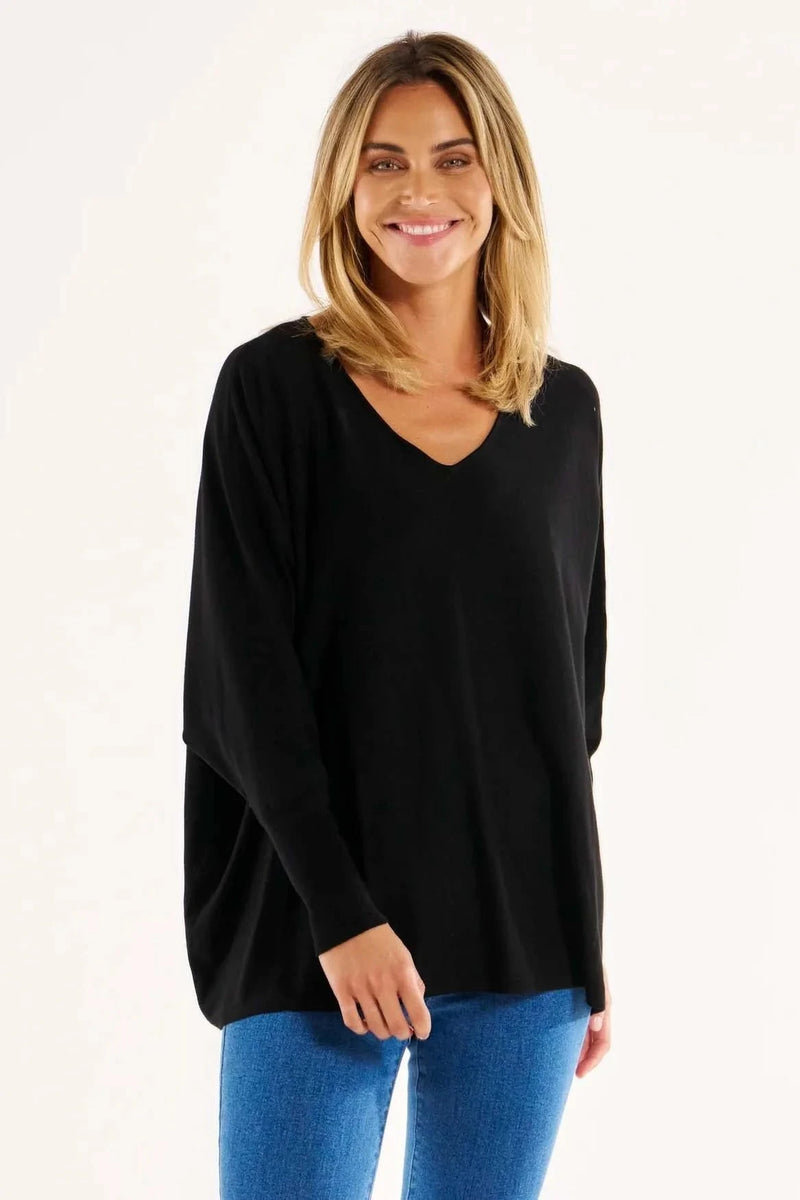 Destiny Knit Jumper - Black Jumper Betty Basics 
