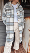 Bobbie Shacket - Blue Jacket Pink Diamond 