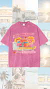 Caravan Baddie Oversized Tee - Pink Tee Maku 