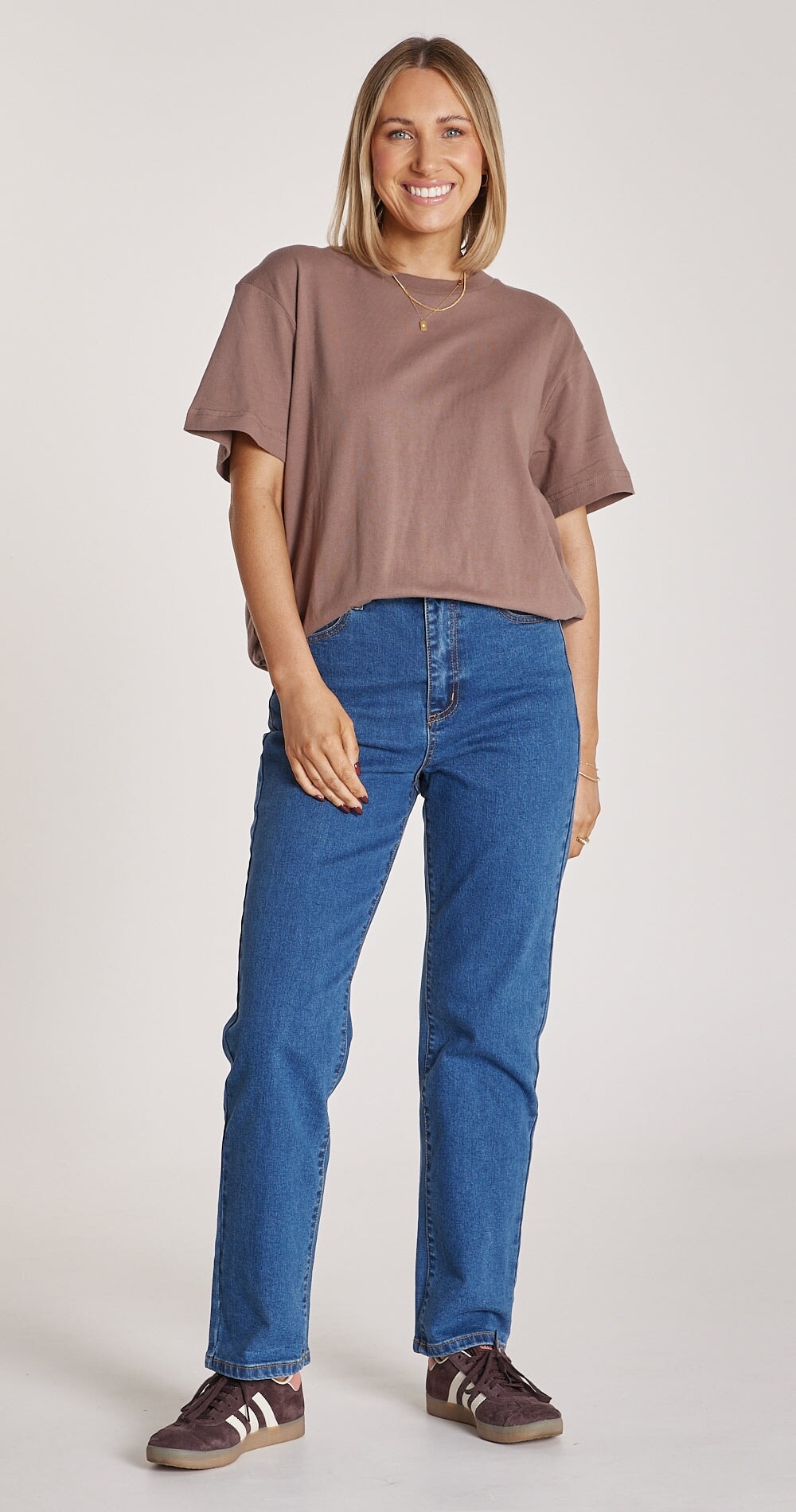 Carter Tee - Mocha Top Feather & Noise 