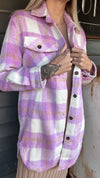 Chelsea Check Shacket - Lilac Cardigan Paper Heart 