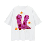 Cowgirl Boots Oversize - White Tee Maku 