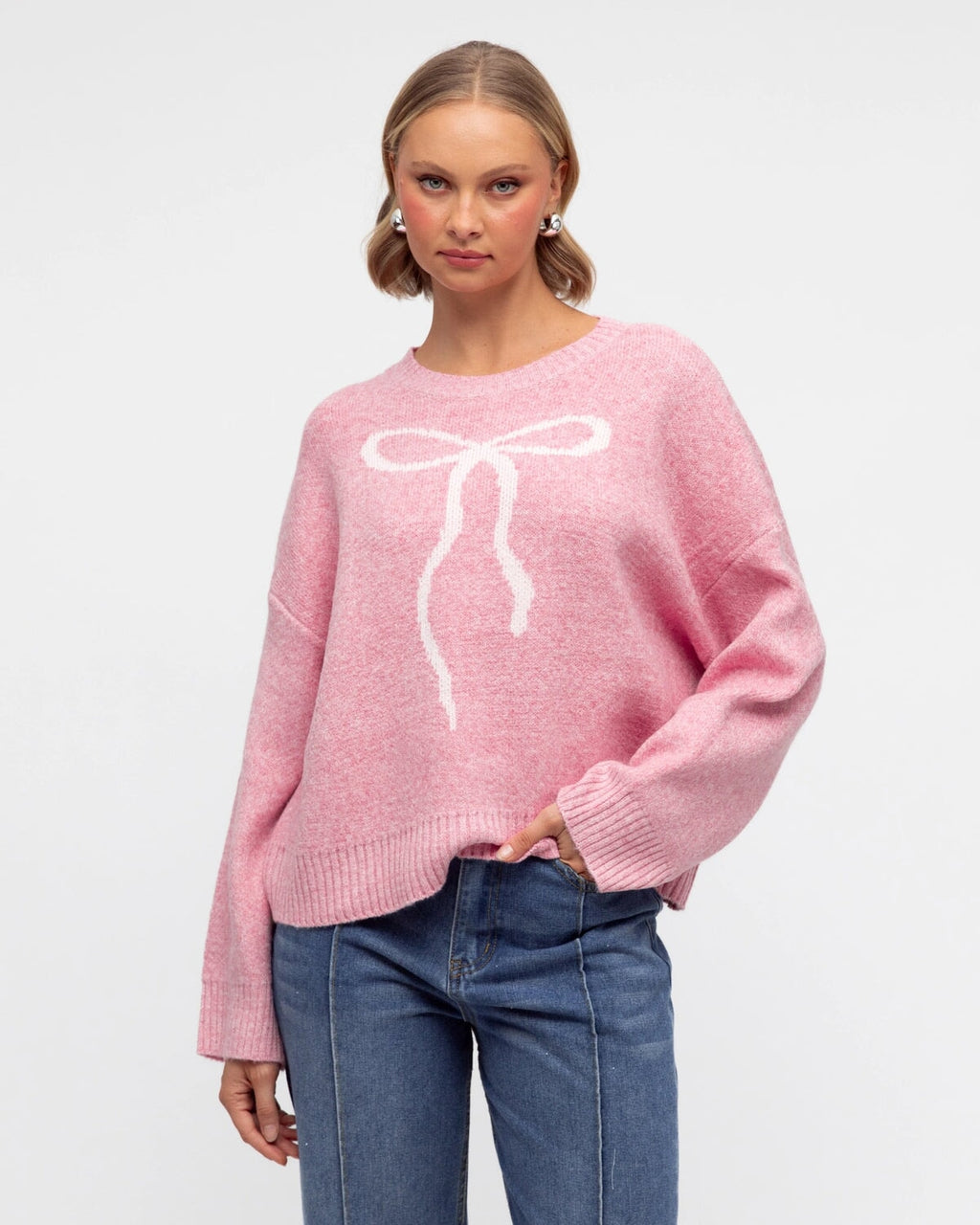 Gifted Jumper - Pink Knit Paper Heart 