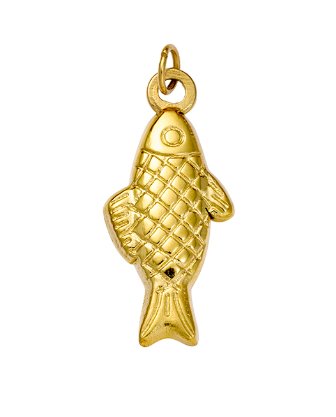 Seren stainless steel gold plated charms - Fish DPI Jewellery 