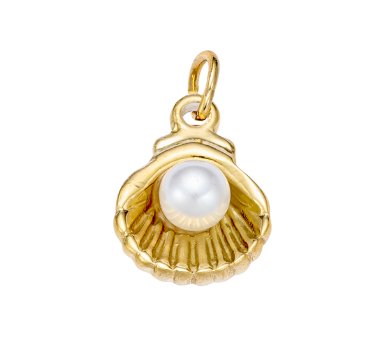 Seren stainless steel gold plated charms - Shell & Pearl DPI Jewellery 