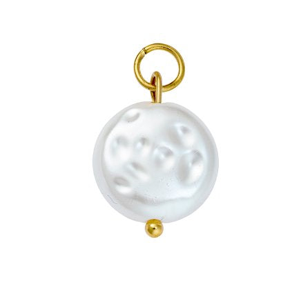 Seren stainless steel gold plated charms - Round Pearl DPI Jewellery 