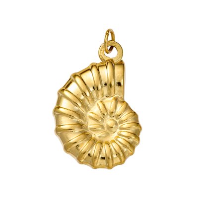 Seren stainless steel gold plated charms - Gold Shell DPI Jewellery 