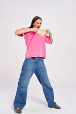 Fairy Bread Acid Wash Oversize Tee - White Tee Maku 