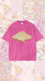 Fairy Bread Acid Wash Oversize Tee - White Tee Maku 
