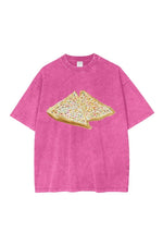 Fairy Bread Acid Wash Oversize Tee - White Tee Maku 