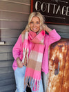 Fiona Scarf - Pink/Beige (RESTOCK COMING) Scarves Angels Whisper 