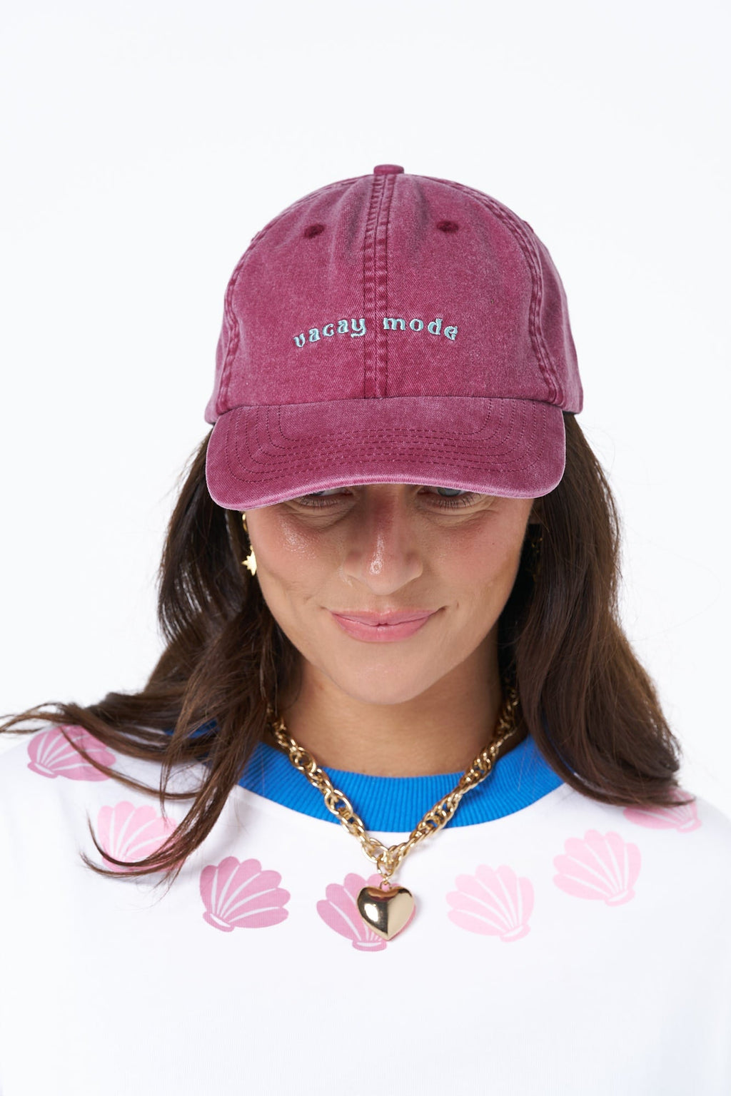 Vacay Mode Poolside Cap - Wine Tee Hibiscus Hotel 