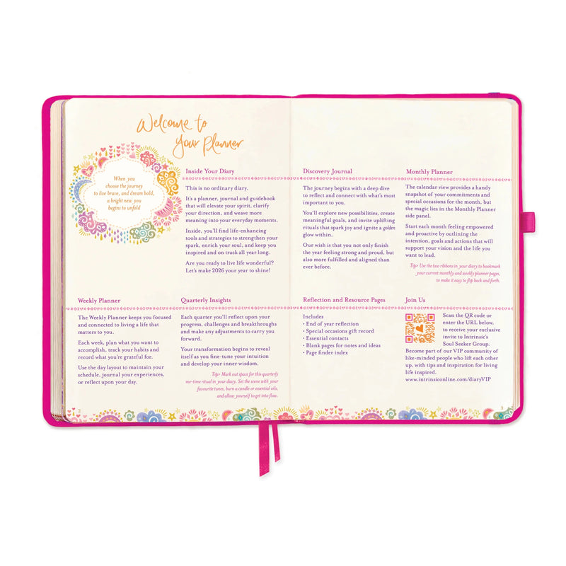 2026 Diary: The year to rise strong - Positively Pink Diary Intrinsic 