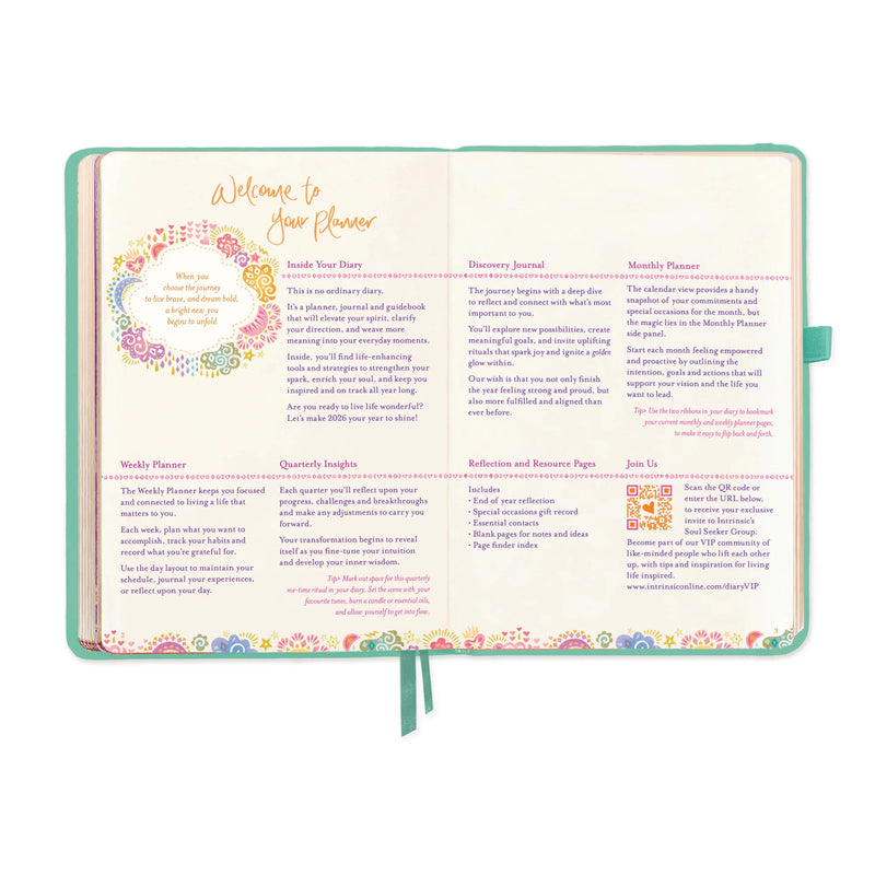 2026: Diary The year for abundance - Tahitian Turquoise Diary Intrinsic 