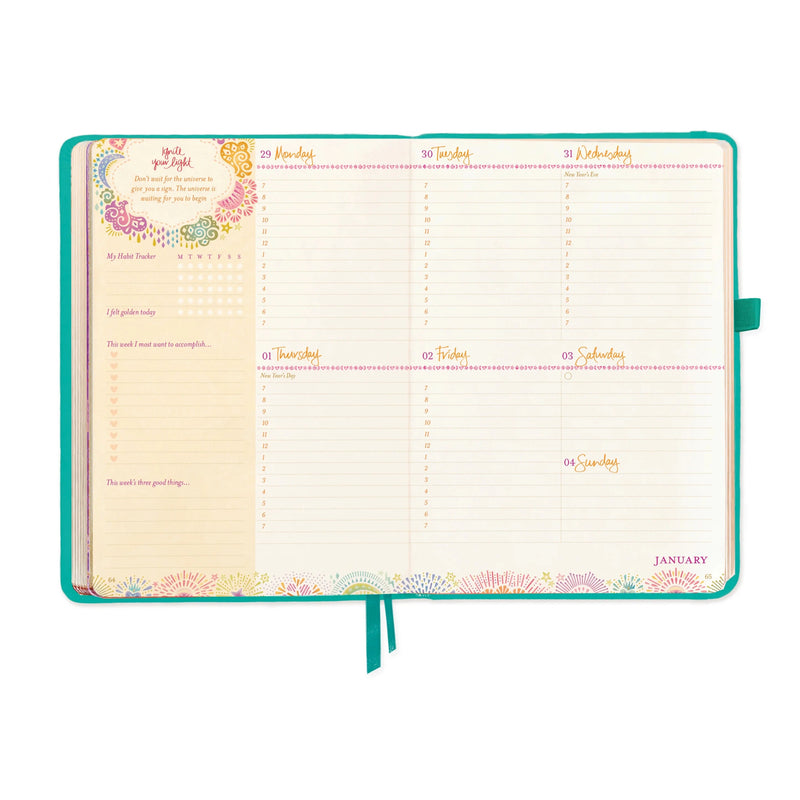 2026 Diary: The year to ignite your light - Turquoise Twist Diary Intrinsic 