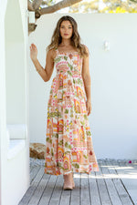 Morocco Strap Shirred Maxi Dress Dress Miracle 