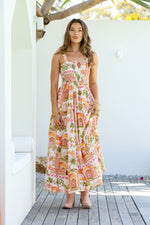 Morocco Strap Shirred Maxi Dress Dress Miracle 