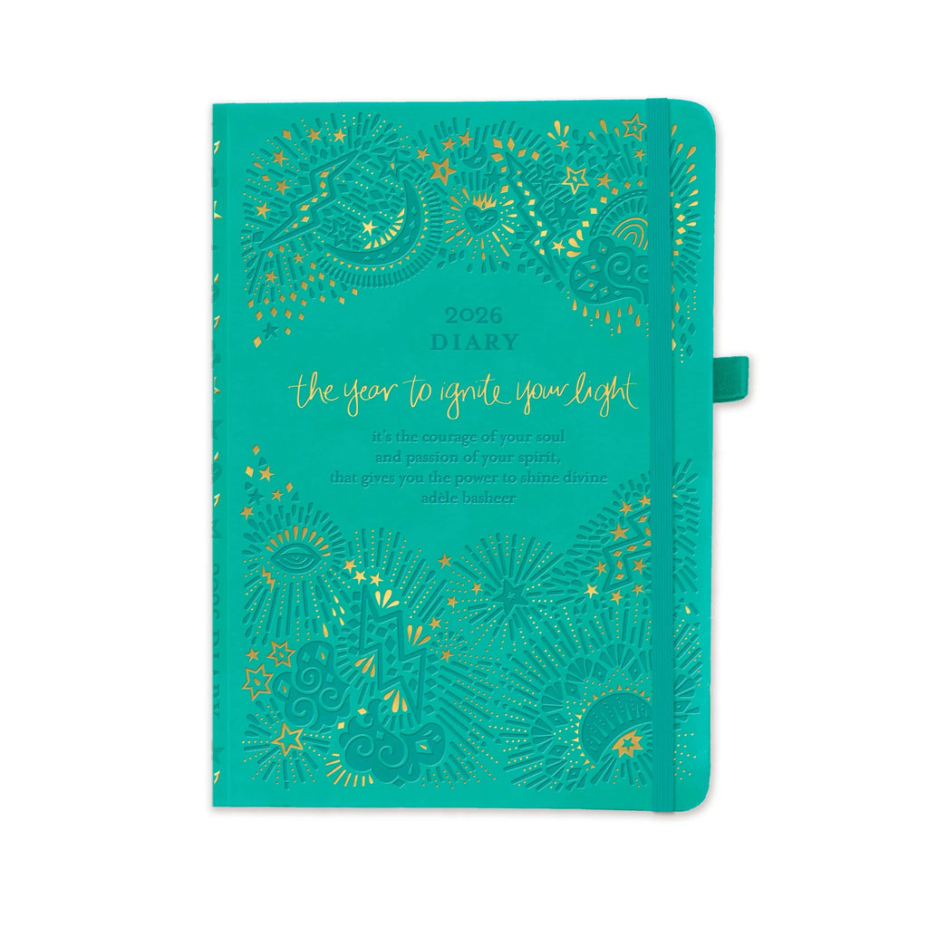2026 Diary: The year to ignite your light - Turquoise Twist Diary Intrinsic 