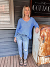 Izzy Knit - Cornflower Knit Silver Wishes 