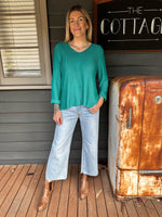 Izzy Knit - Teal Cardigan Silver Wishes 