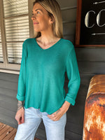 Izzy Knit - Teal Cardigan Silver Wishes 