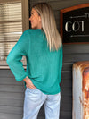 Izzy Knit - Teal Cardigan Silver Wishes 