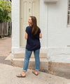 Jane Scoop Top - navy Shirts & Tops Boho Australia 