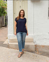 Jane Scoop Top - navy Shirts & Tops Boho Australia 