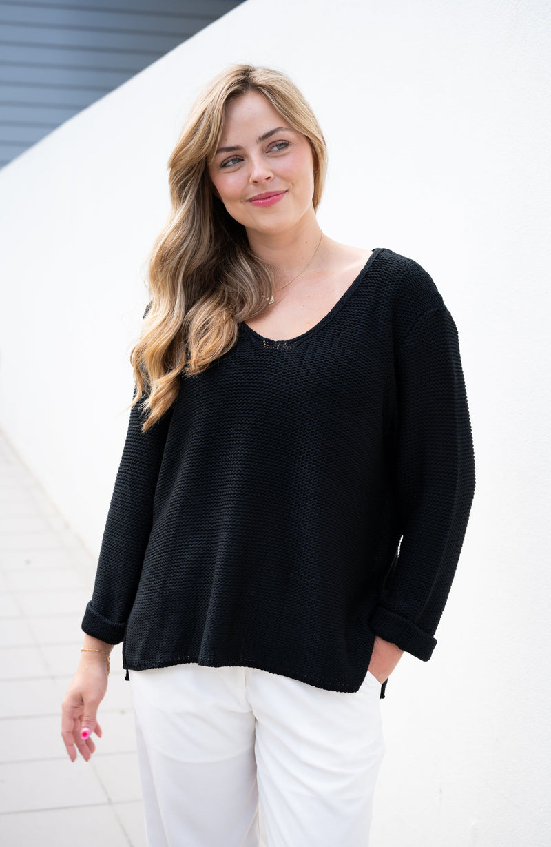 Izzy Knit - Black Cardigan Silver Wishes 