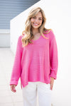 Izzy Knit - Bright Pink Cardigan Silver Wishes 