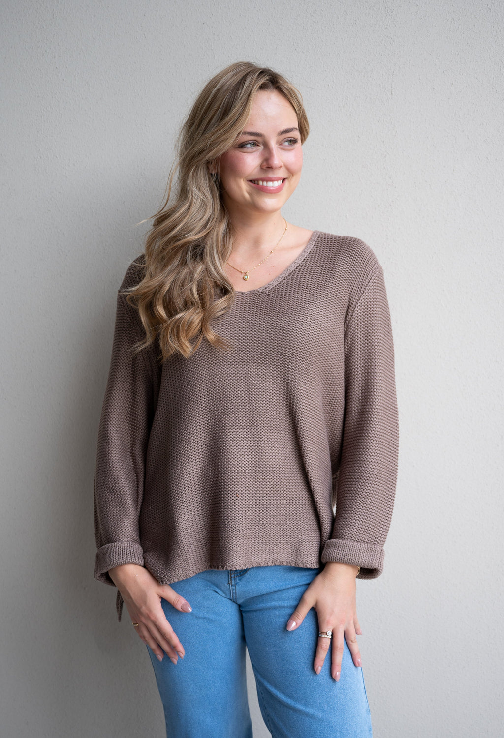 Izzy Knit - taupe Jumper Silver Wishes 