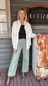 Kiran Corduroy Overshirt - White Top Mutig 
