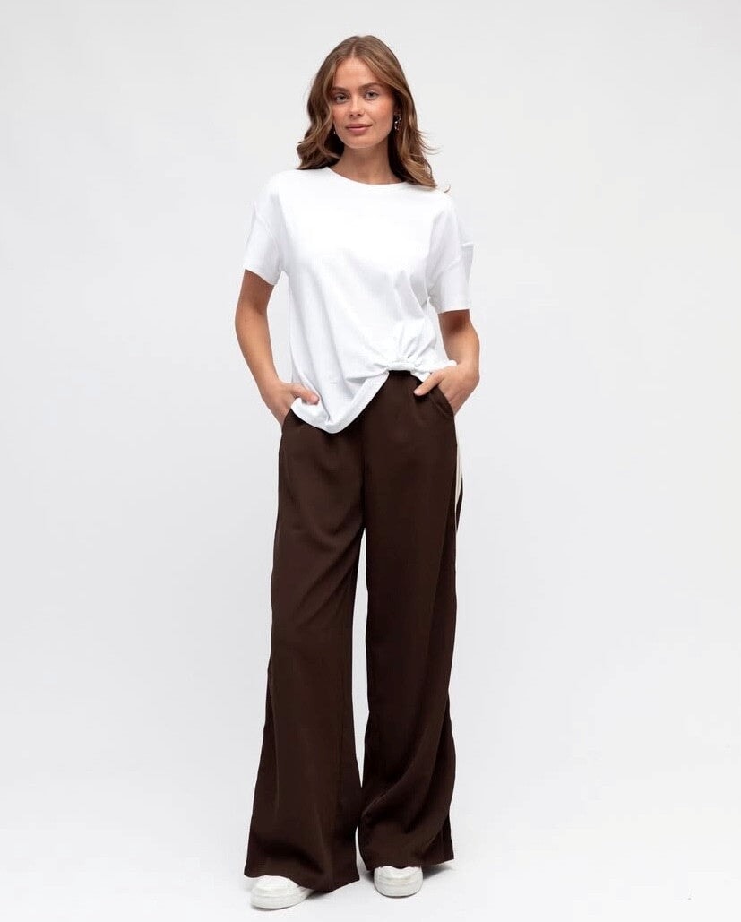 Noir Racer Pant - Bitter Choc Jeans Label Of Love 