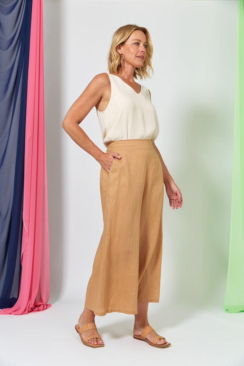 La Vie Crop Pant - Caramel Top Eb & Ive 