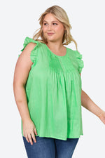 La Vie Frill Top - Kiwi Top Eb & Ive 