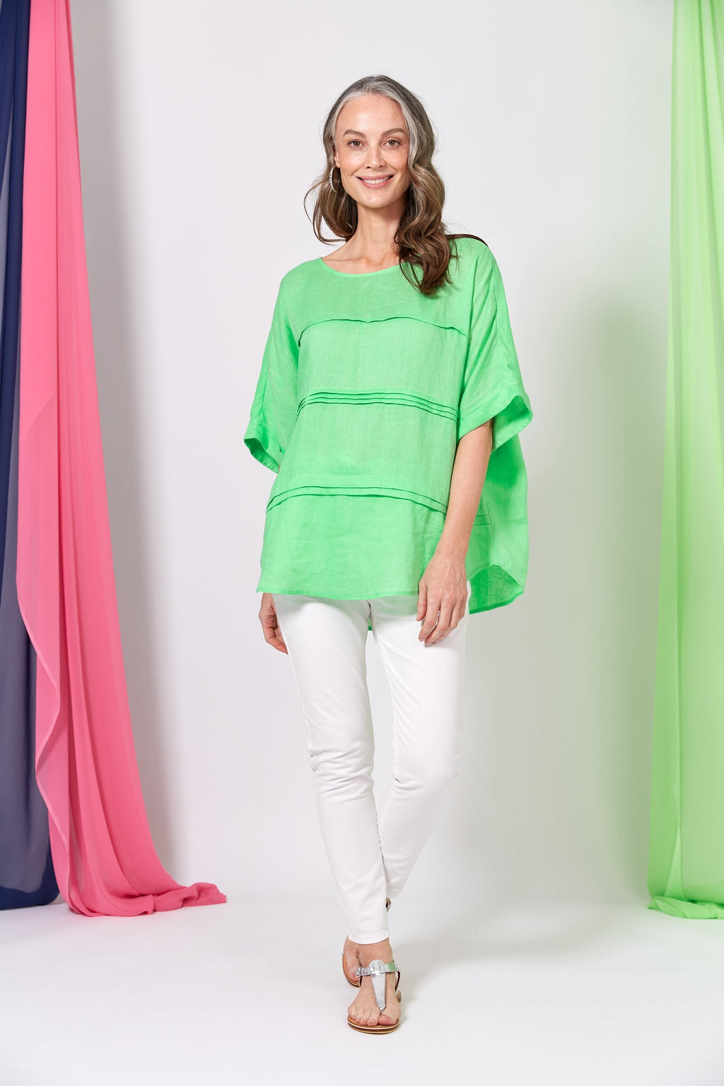 La Vie Pintuck Top - Kiwi Top Eb & Ive 