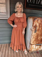Leia Dress - Rust Maxi Dress Boho Australia 