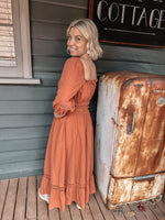 Leia Dress - Rust Maxi Dress Boho Australia 