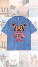 Mermaid Oversized Tee - Blue Tee Maku 