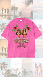 Mermaid Oversized Tee - Pink Tee Maku 