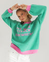 It's Wine O'Clock Somewhere Knit - Green/Pink Knit Paper Heart 