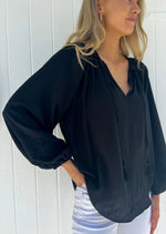 Raven Blouse - Black Top Mylk The Label 