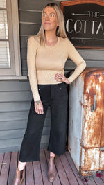 Rib Scoop Basic Top - Natural Top Paper Heart 