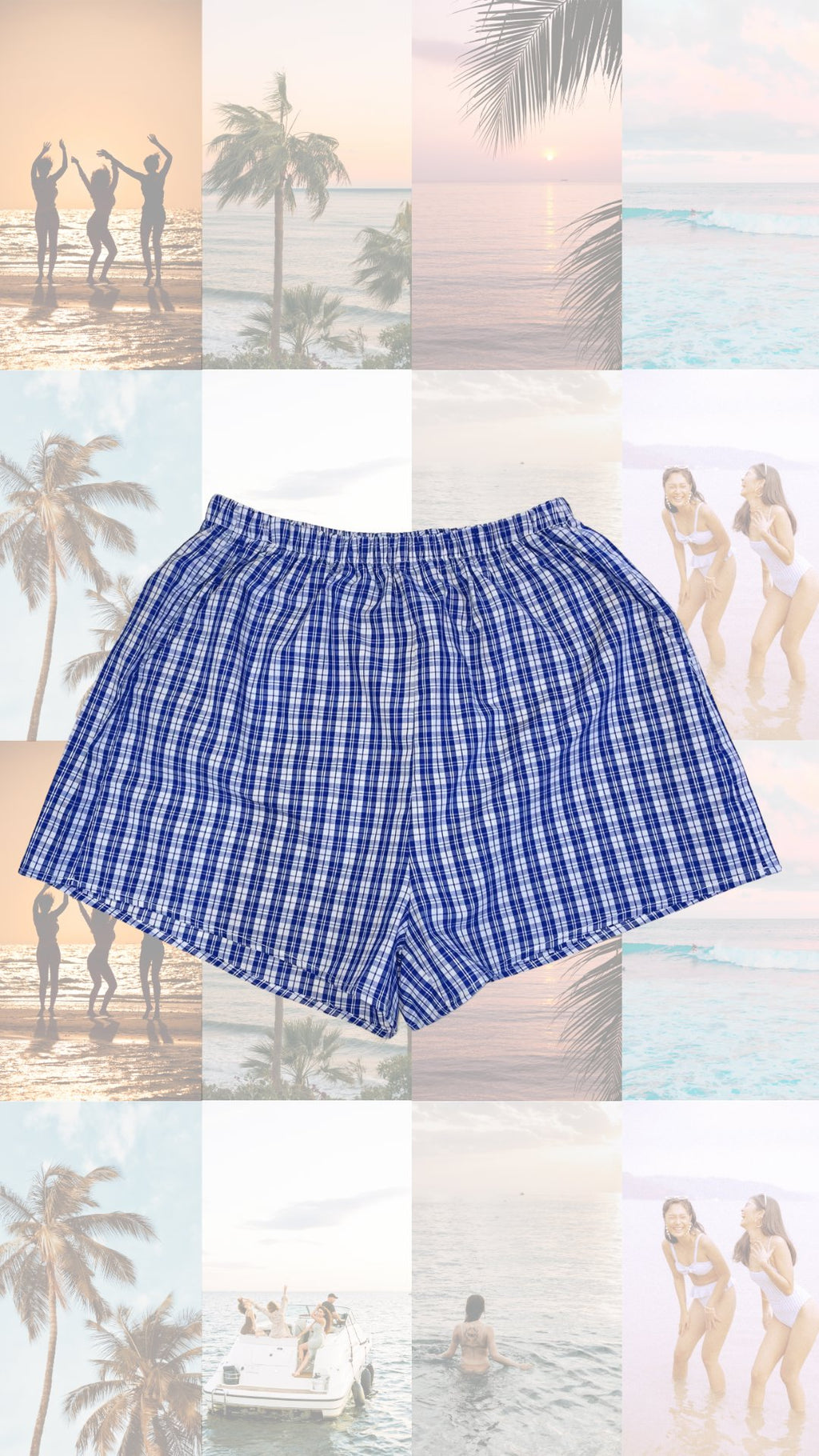 Gingham Short - Blue Short By Frankie 