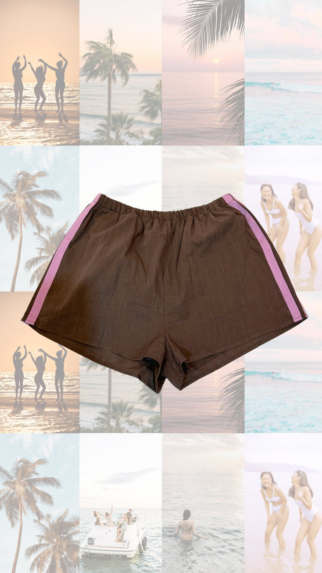 Racer Short - Brown/Pink Short By Frankie 