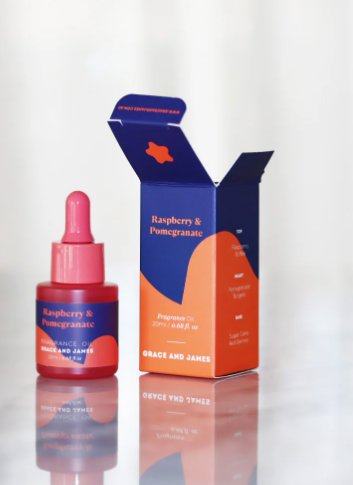 Bloom Collection - Raspberry & Pomegranate Felt Air Freshener - Refill Diffuser Grace and James 