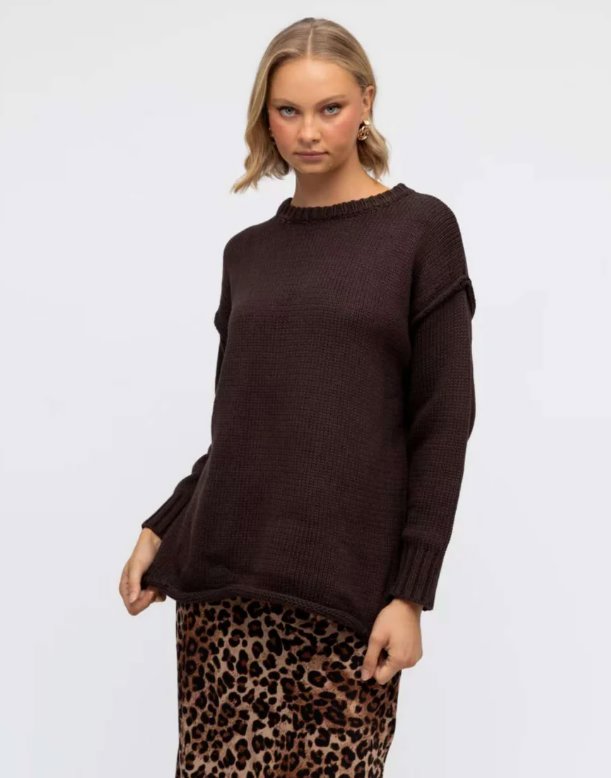 Antonia Knit - Chocolate Knit Paper Heart 