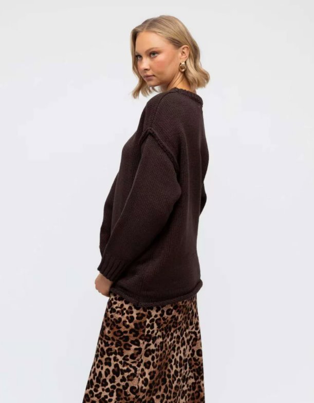 Antonia Knit - Chocolate Knit Paper Heart 