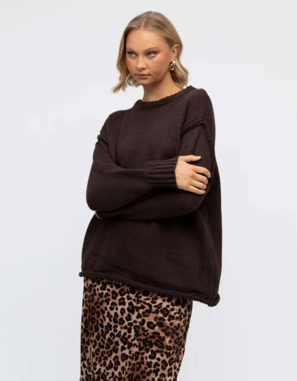 Antonia Knit - Chocolate Knit Paper Heart 